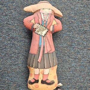 Charming Pink and Gray Art Doll